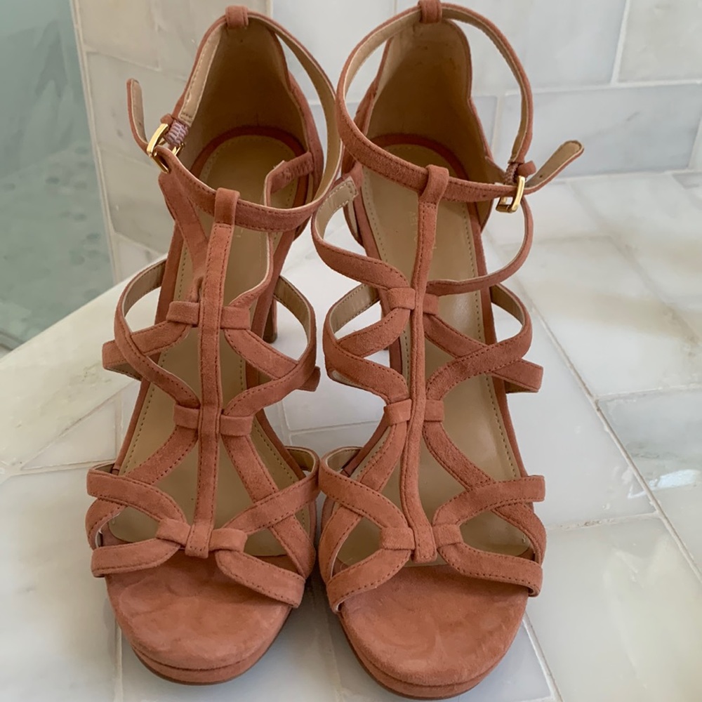 Michael Kors Blush Suede Heels